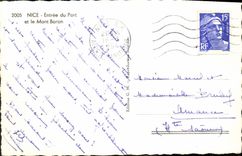 POSTAL MODERNA Niza entrada del puerto y del montaje del boro