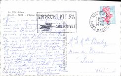 POSTAL de la VENDIMIA Niza la iglesia rusa Rusia Rusia