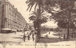 VINTAGE POSTCARD Nice the Gardens Which occurred De Verdun