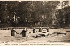 Taladro de la POSTAL de la VENDIMIA del sitio de Compiegne del coche de Militaria alemán plenipotenciario