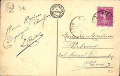 Castillo de la POSTAL de la VENDIMIA del sitio de recepción de Compiegne de la reina