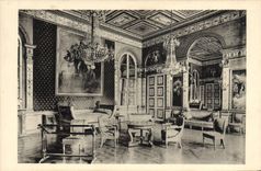 Castillo de la POSTAL de la VENDIMIA de Compiegne el cuarto de ser dormido de la emperatriz