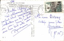 Claustro y Clocher de Narbonne de la POSTAL de la VENDIMIA