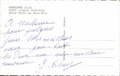 POSTAL Narbonne de la VENDIMIA el palacio del viejo arzobispo