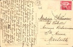 Paladar viejo de Narbonne de la POSTAL de la VENDIMIA de los arzobispos