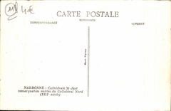 Cámaras acorazadas notables del St de la catedral de Narbonne de la POSTAL de la VENDIMIA apenas