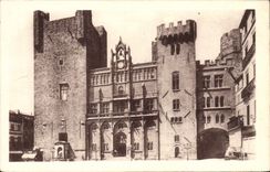 VINTAGE POSTCARD Narbonne Town hall Tours De I' Ancien Palate Of the Archbishops