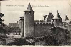 CPA Carcassonne Ensemble Du Chateau Comtal
