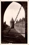 CPA Cite De Carcassonne La Cite Les Fosses Vue Du Pont Levis