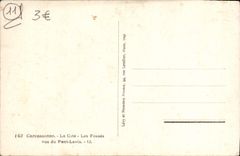 CPA Cite De Carcassonne La Cite Les Fosses Vue Du Pont Levis