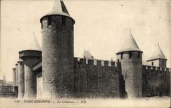 CPA Cite De Carcassonne Le Chateau