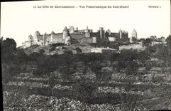 CPA Cite De Carcassonne Vue Panoramique Du Sud Ouest