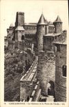 CPA Cite De Carcassonne Le Chateau Et La Porte De I'Aude