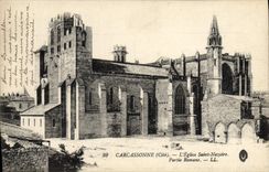 CPA Carcassonne L'Eglise Saint Nazaire