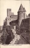 CPA Carcassonne Entree De La Porte D'Aude Tour De Justice