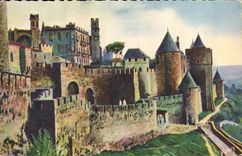 CPA Carcassonne Entree De La Cite
