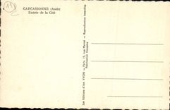 CPA Carcassonne Entree De La Cite