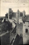 CPA Cite De Carcassonne Tour Wisigothe Et Les Remparts a I'Ouest