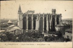 CPA Cite De Carcassonne L'Eglise Saint Nazaire Partie Gothique