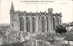 CPA Cite De Carcassonne Eglise St Nazaire