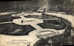 Taladro de la POSTAL de la VENDIMIA de la opinión panorámica de Compiegne de la encrucijada del armisticio de Militaria