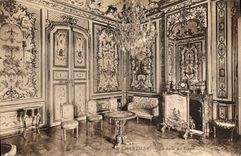 Castillo de la POSTAL de la VENDIMIA de Chantilly el cuarto de los monos