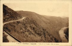 CPA Route De St Flour A Lagulole Vallee De La Truyere Cote De Lanau