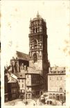 CPA Rodez Le clocher de la Cathedrale et place de la Cite