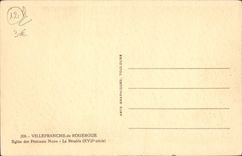 VINTAGE POSTCARD Villefranche De Rouergue Church Of the Penitent Blacks the Retable