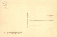 VINTAGE POSTCARD Villefranche De Rouergue the porch of the Notre Dame church