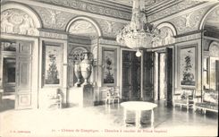 Castillo de la POSTAL de la VENDIMIA del sitio de Compiegne de ser dormido de príncipe Imperial