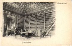 POSTAL Compiegne de la VENDIMIA la biblioteca
