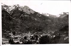 MODERN CARD Aulus Les Bains View And the Collar De Saleix