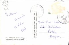 MODERN CARD Aulus Les Bains View And the Collar De Saleix