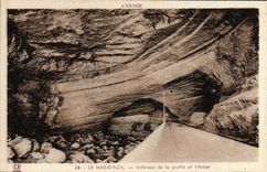 VINTAGE POSTCARD the Farmhouse D' Interior Azil Of the Cave and Arize