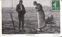 CPA Musee Du Louvre L'Angelus Par Millet