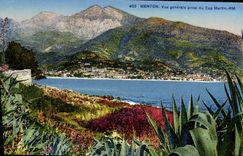VINTAGE POSTCARD Menton View Taken Of the Cape Martin