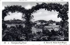 VINTAGE POSTCARD Holy Jean Cape Ferrat the port and the point Saint Old people's home