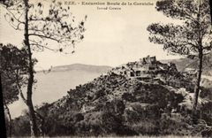 Camino de la excursión de Eze de la POSTAL de la VENDIMIA de la cornisa