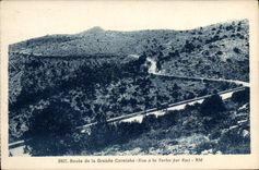 VINTAGE POSTCARD Road Of the Large Nice Cornice in Turbie by Eze