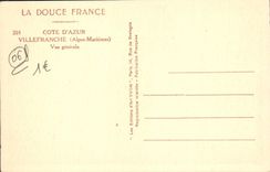 CPA Villefranche Vue Generale