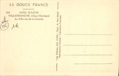 CPA Villefranche La Ville Vue De La Corniche