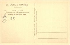 CPA Villefranche Coucher De Soleil Sur La Rade Bateau