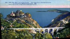 POSTAL Eze de la VENDIMIA y el cabo Ferrat vista de la cornisa grande
