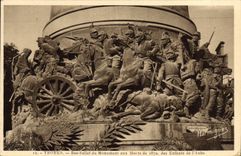 VINTAGE POSTCARD Low Troyes Relief Of the War memorial Of 1870 of the children of the Paddle