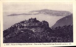 CPA Eze Vue Sur Le Village Et Le Cap Ferrat 