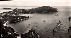 MODERN CARD Villeranche On Sea Roads And the Cape Ferrat Boats