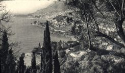 VINTAGE POSTCARD the Principality De Monaca the Principality Seen De Roquebrune