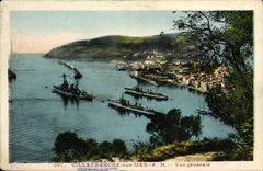 CPA Villefranche Sur Mer Vue Generale Bateaux