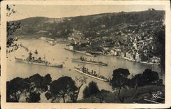 CPA Villefranche Sur Mer Vue D'Ensemble Bateaux
